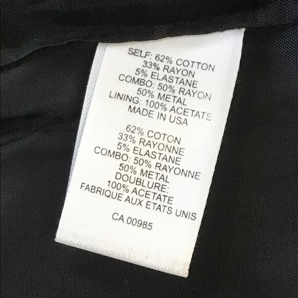 Nanette LEPORE Black SILVER SEQUINS  Dressy Sz 8 - Picture 9 of 9